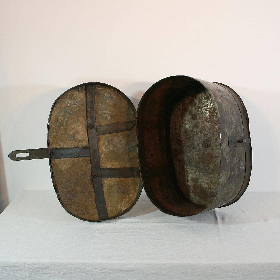 18th Century and Earlier Rare 18th Century Swedish Riveted Iron Travel Box