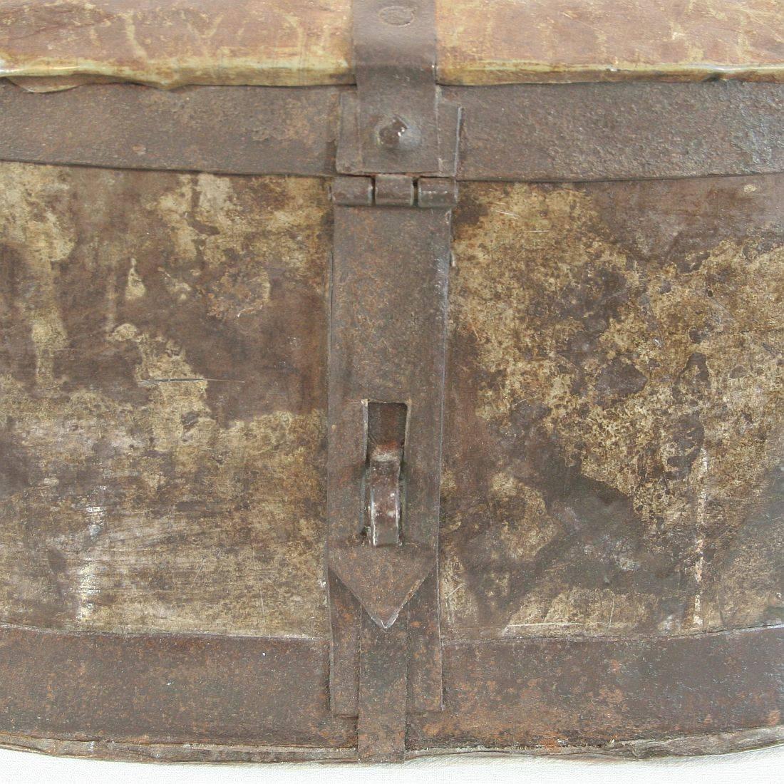 Rare 18th Century Swedish Riveted Iron Travel Box 2