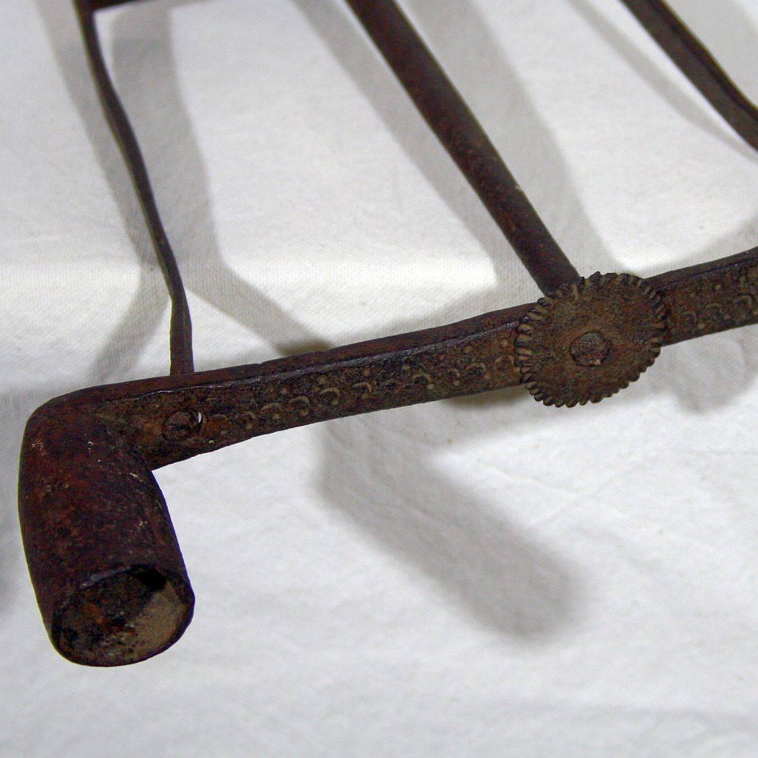 French 18th Century Hand-Forged Iron Candleholder 4