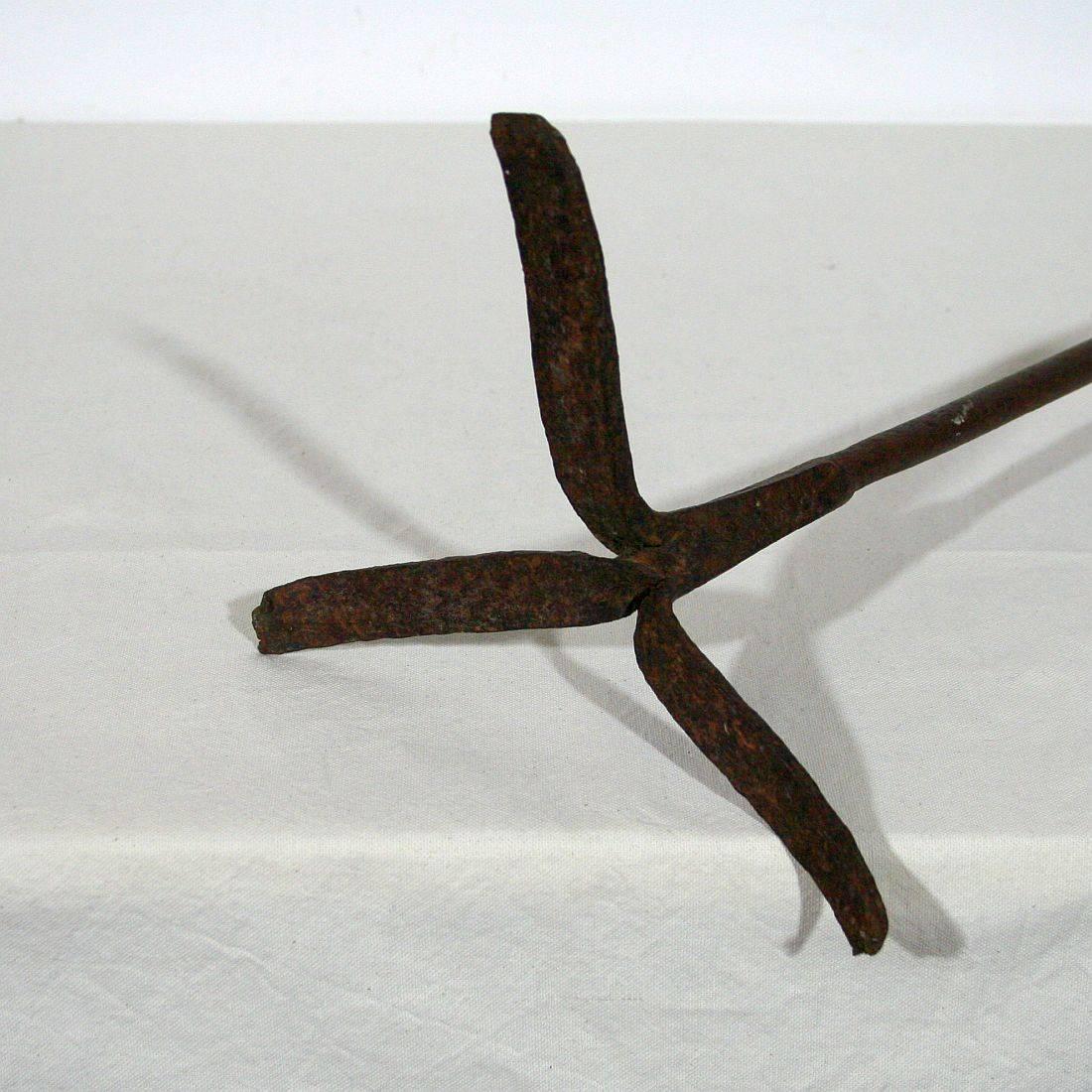 French 18th Century Hand-Forged Iron Candleholder 6