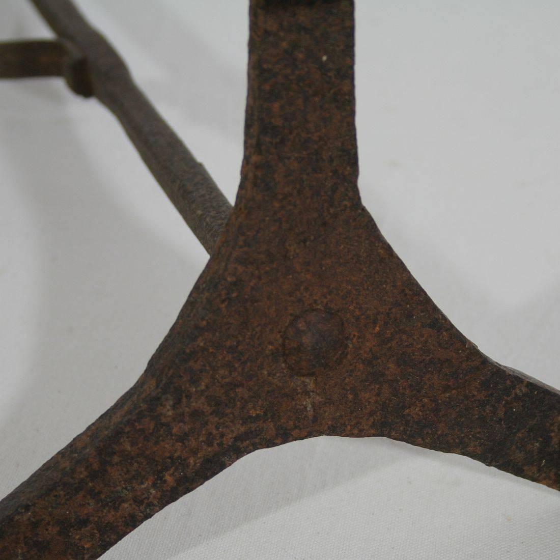 French 18th Century Hand-Forged Iron Candleholder 4