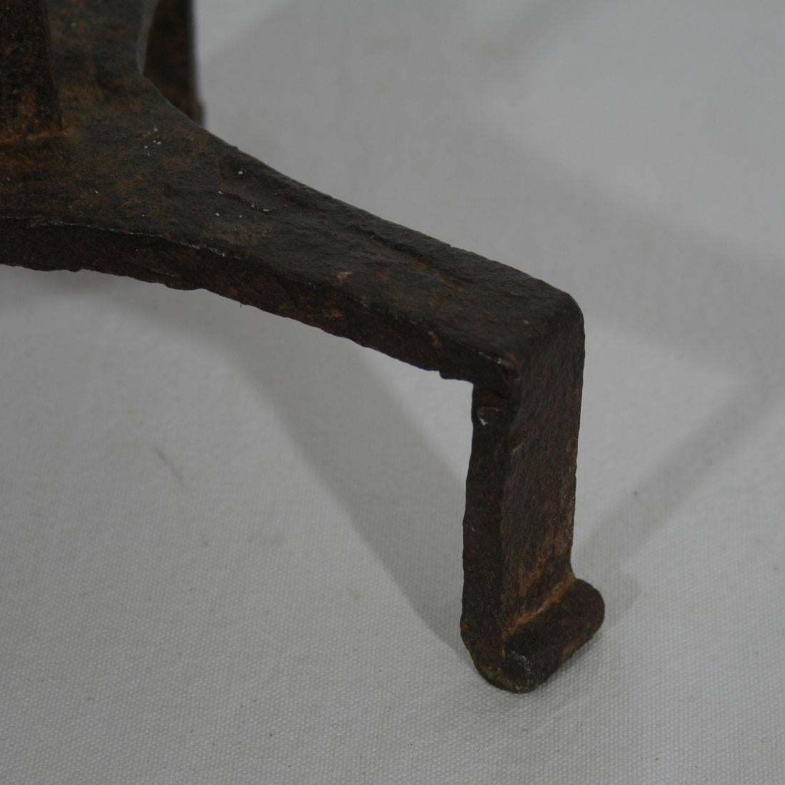 French 18th Century Hand-Forged Iron Candleholder 5