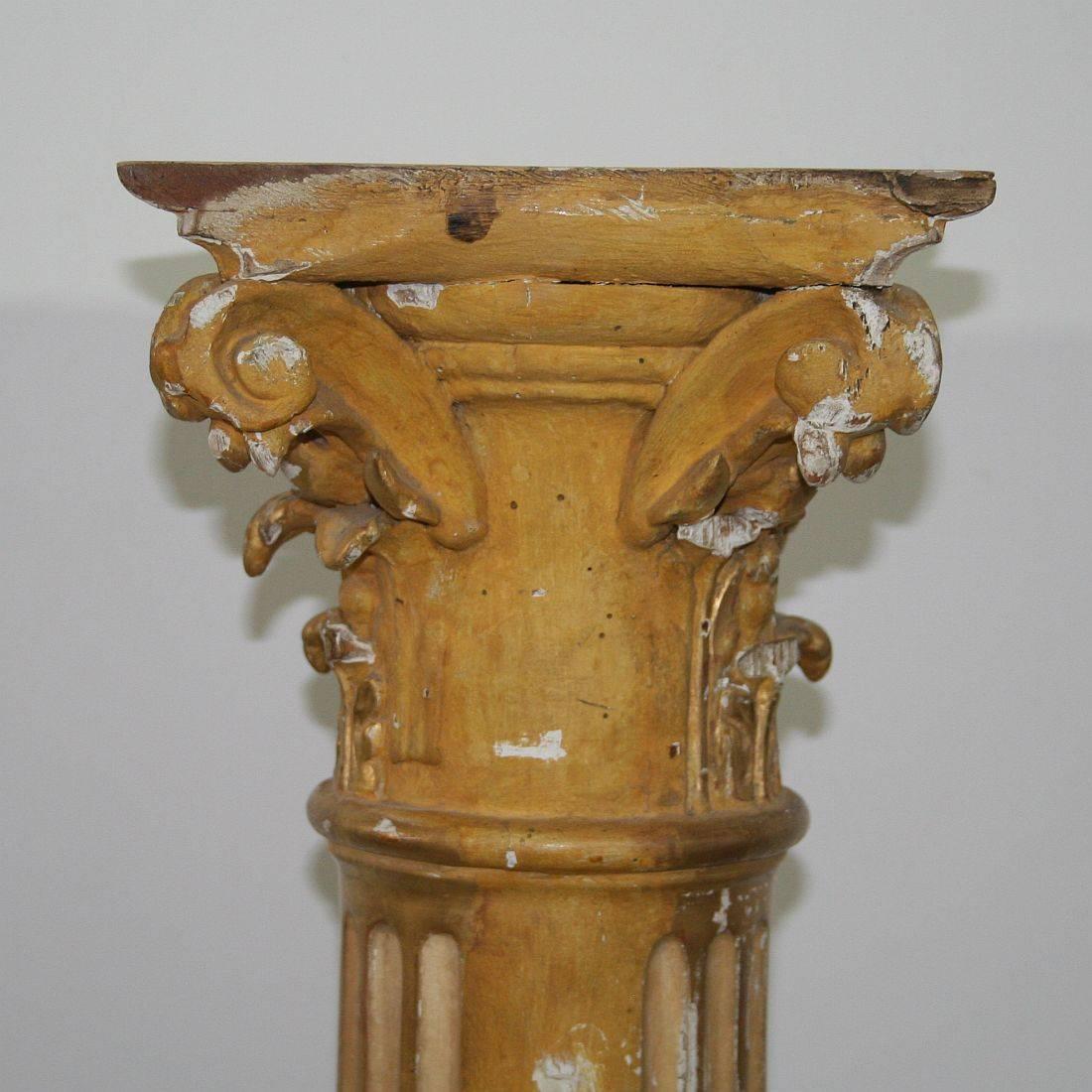 Early 19th Century Italian Neoclassical Giltwood Columns 2