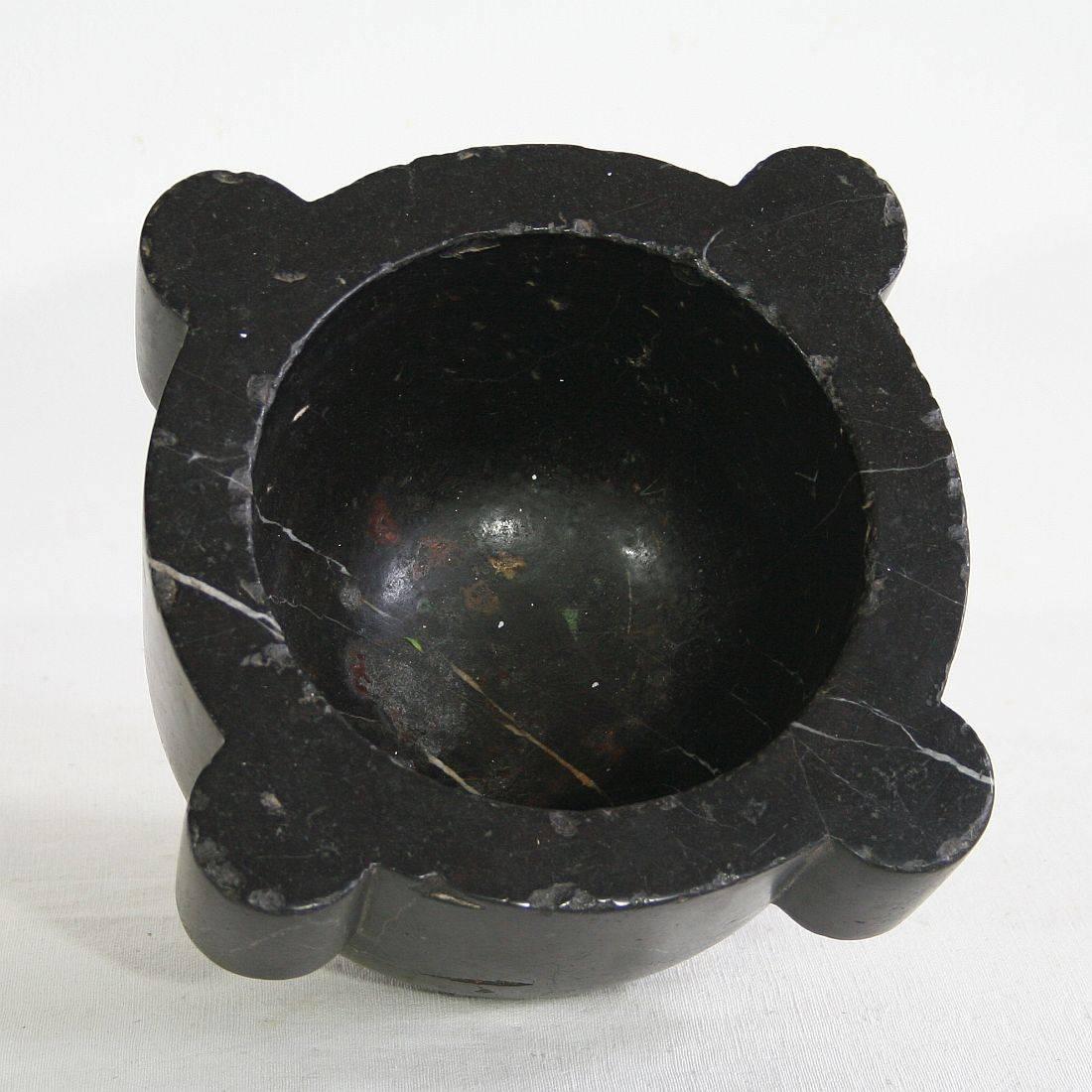 19th Century, French Black Marble Mortar 2