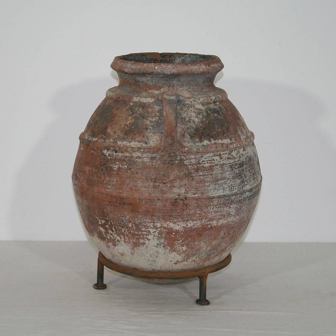 19th Century Moroccan Terracotta Storage Pot, Jar In Good Condition In Buisson, FR