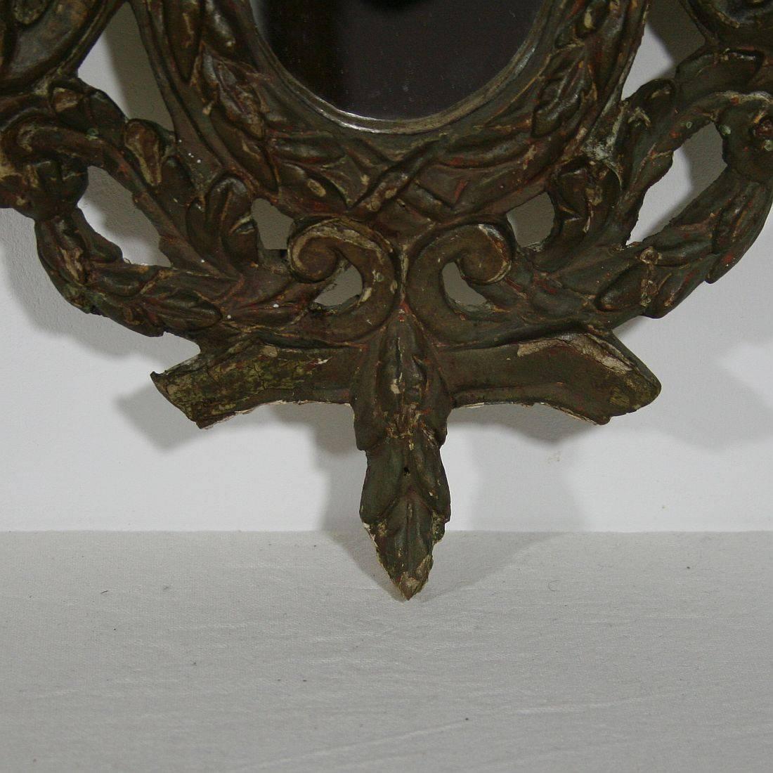 18th Century and Earlier Small 18th Century Italian Baroque Mirror