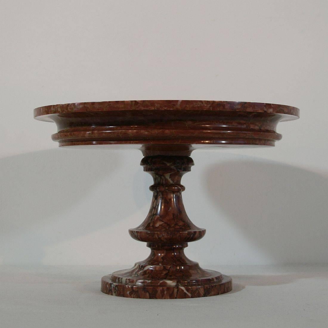 Grand Tour Large 19th Century Italian Red Marble Tazza