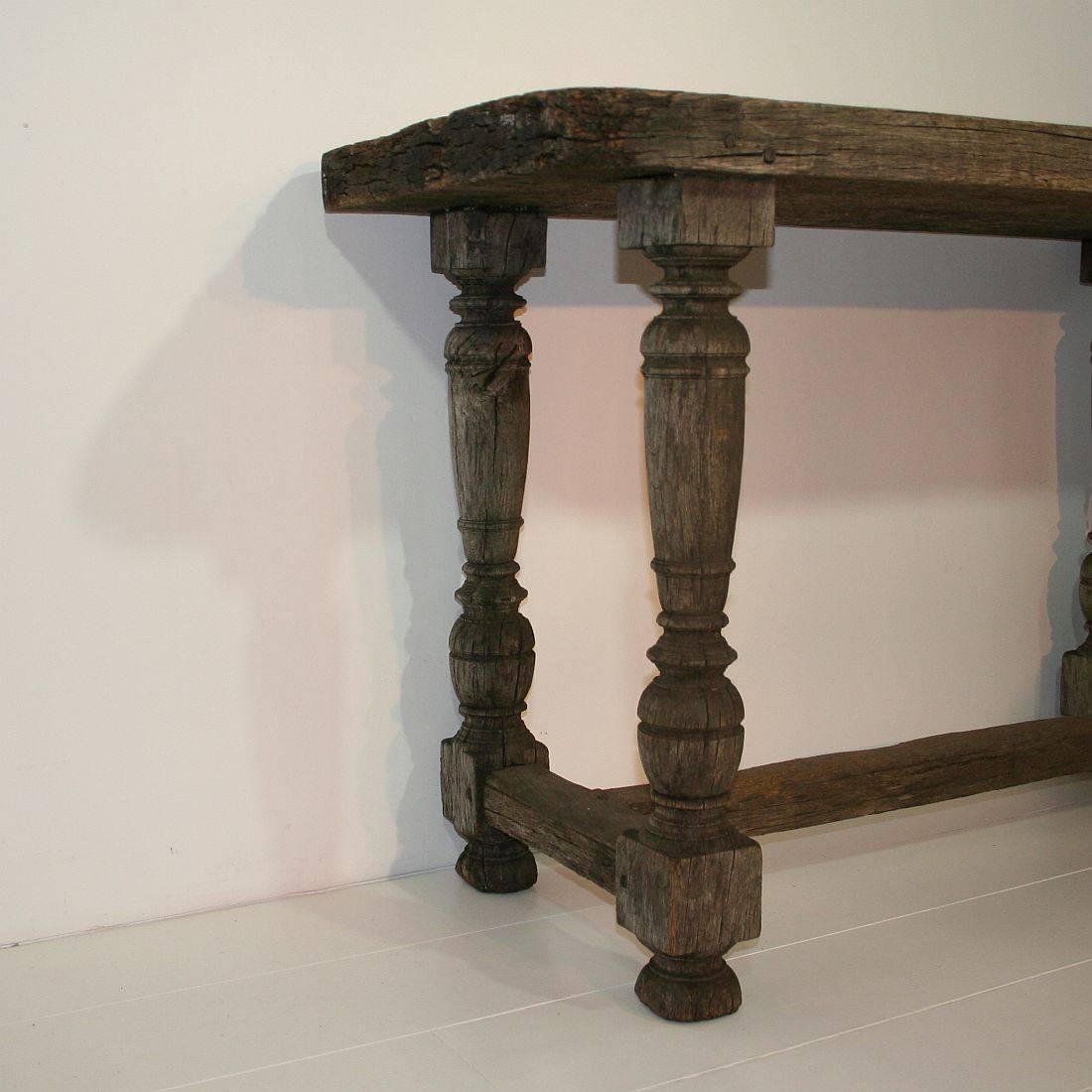 18th Century French 18th-19th Century Weathered Oak Table