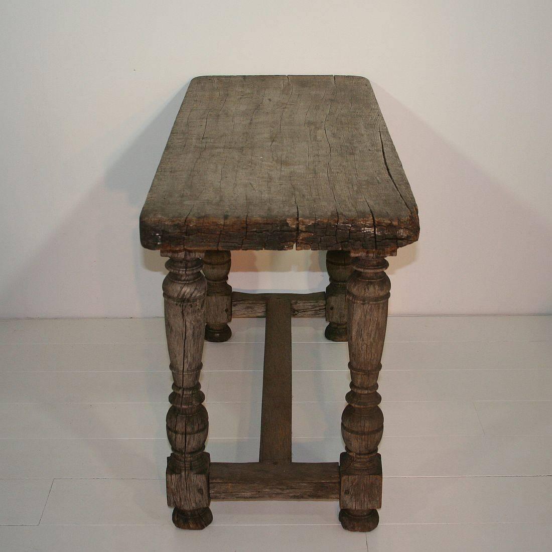 French 18th-19th Century Weathered Oak Table 2
