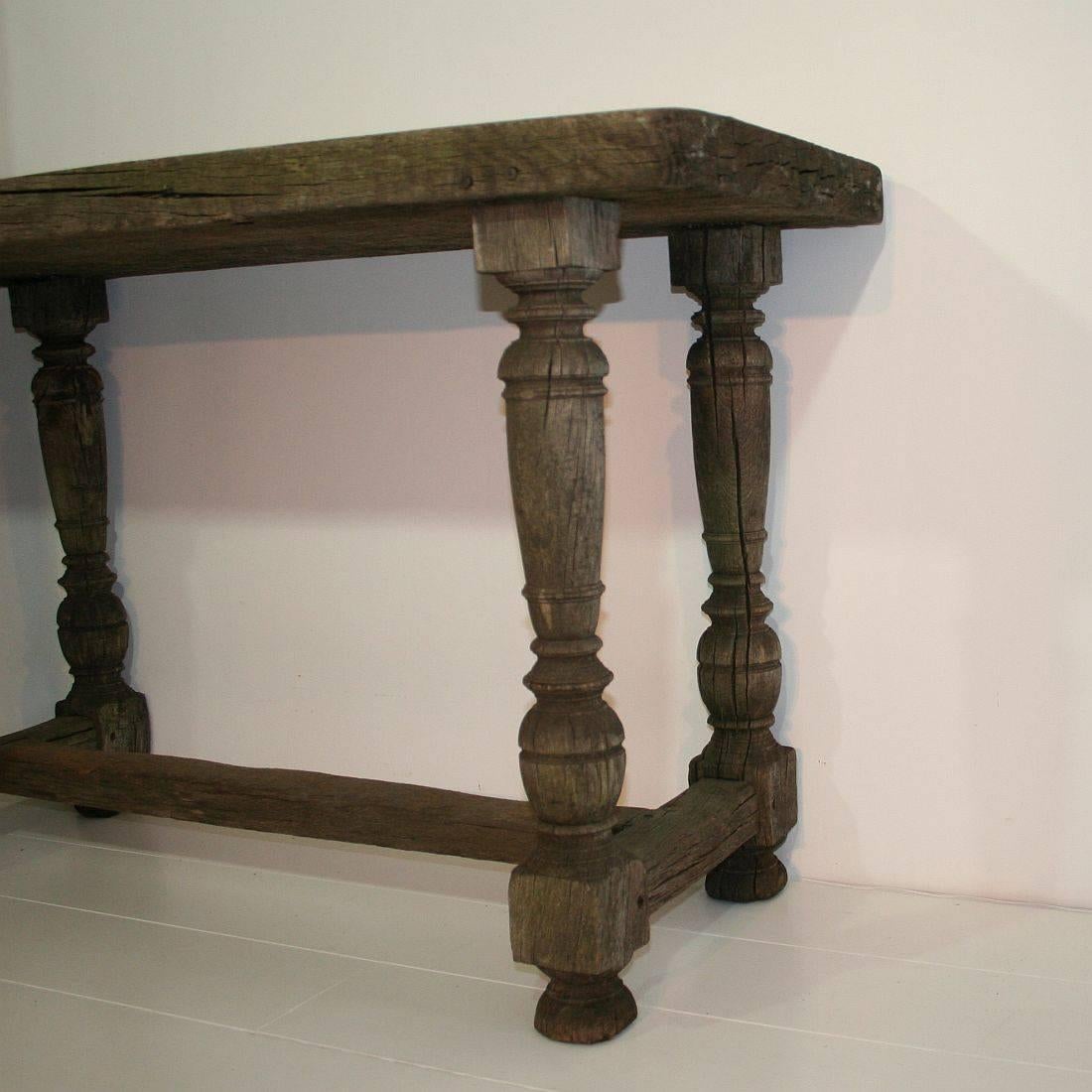 French 18th-19th Century Weathered Oak Table 3