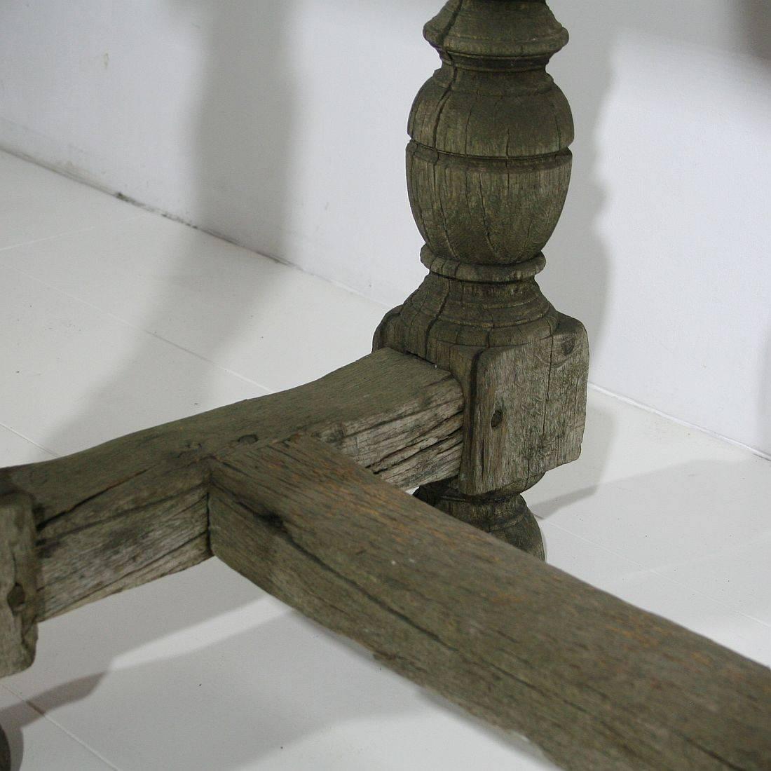 French 18th-19th Century Weathered Oak Table 5
