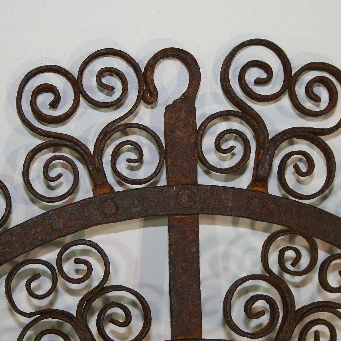 Spanish 19th Century, Hand-Forged Iron Wall Candleholder / Sconce 6