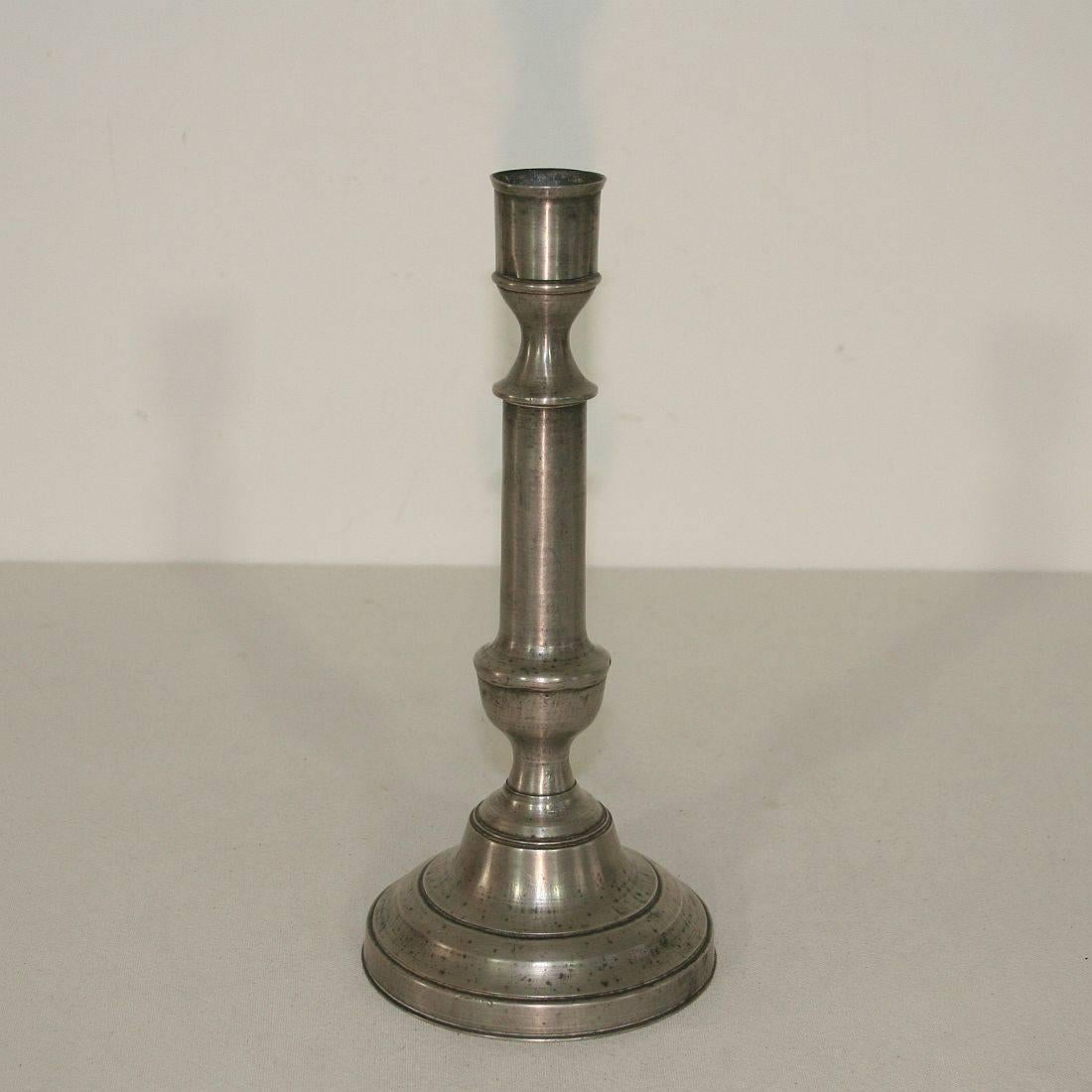 Collection of 18th-19th Century French Pewter Candleholders 2