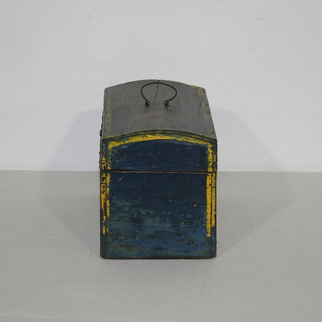 Very Small 19th Century French Folk Art Wedding Box from Normandy 1