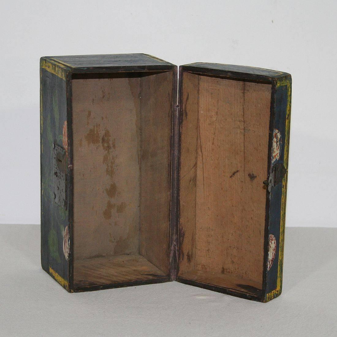 Very Small 19th Century French Folk Art Wedding Box from Normandy 4