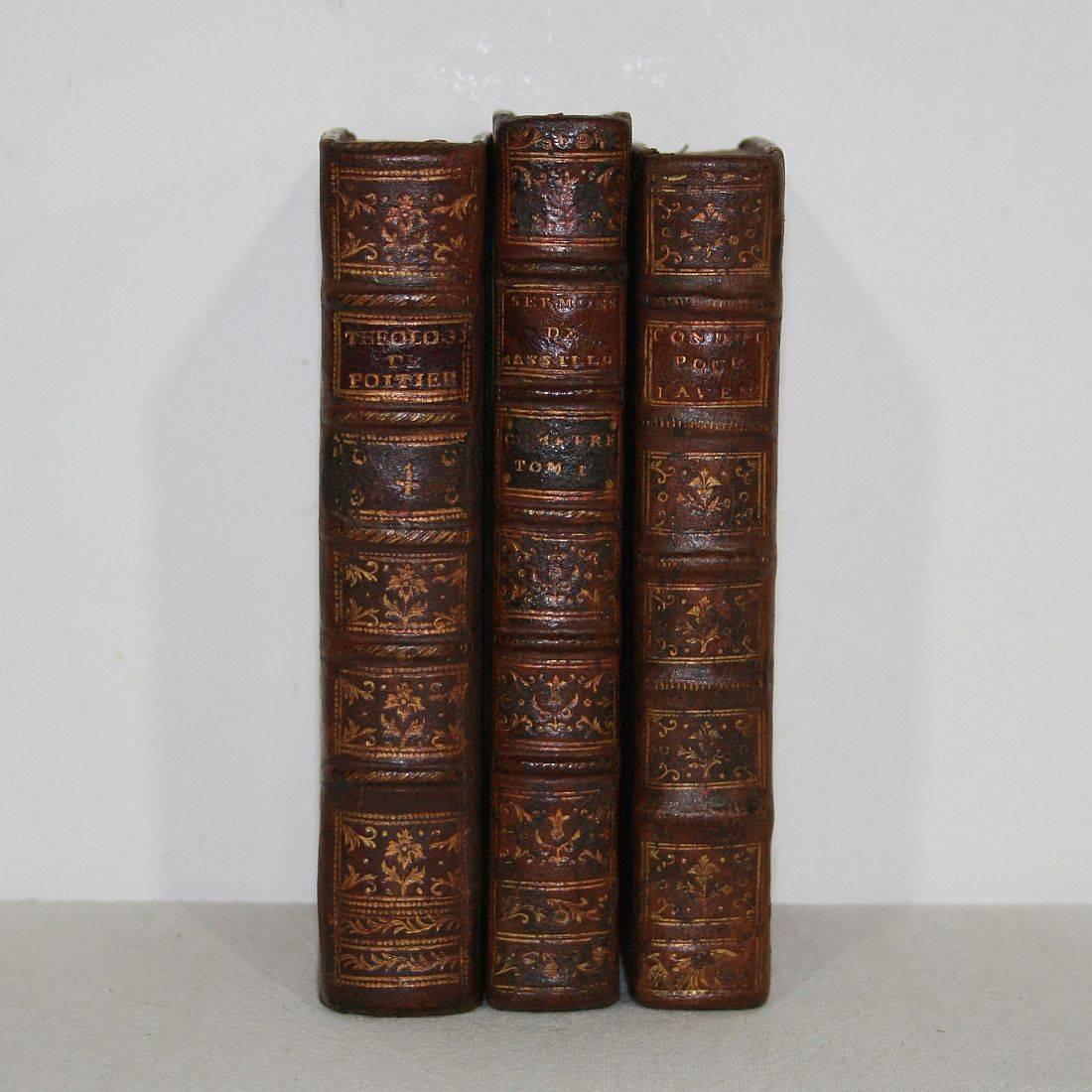 Collection of Ten French 18th Century Leather Books 3