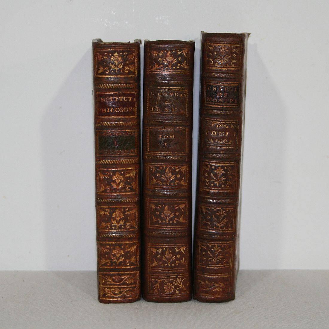 Collection of Ten French 18th Century Leather Books 4