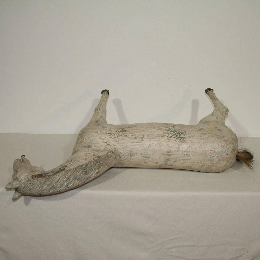 French 18th-19th Century Folk Art Carved Wooden Horse 1