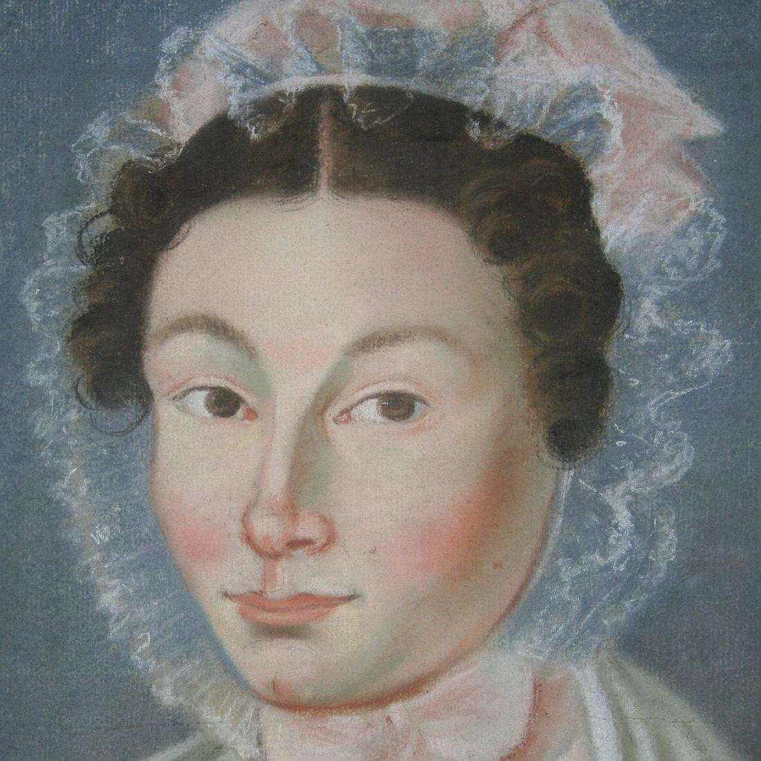 Early 19th Century French Pastel Portrait of a Young Woman 1
