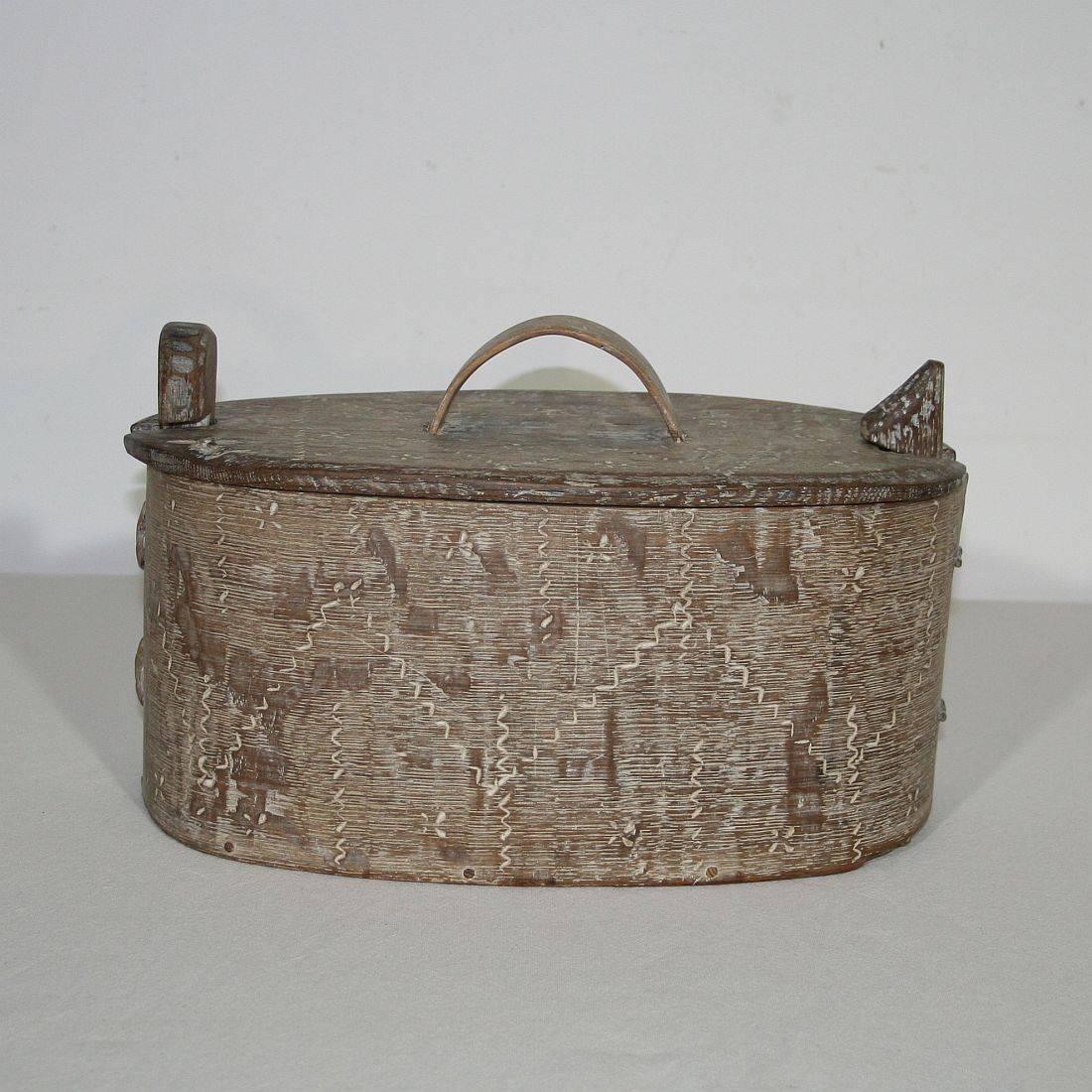 Folk Art 18th Century Swedish Bentwood Box
