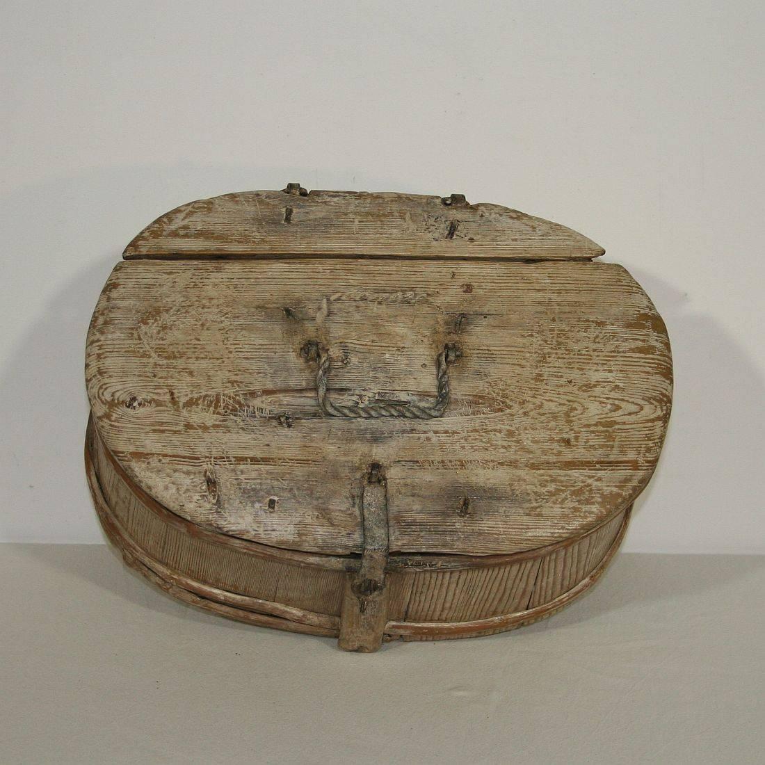 18th Century Swedish Bentwood Travel Box or Chest 2