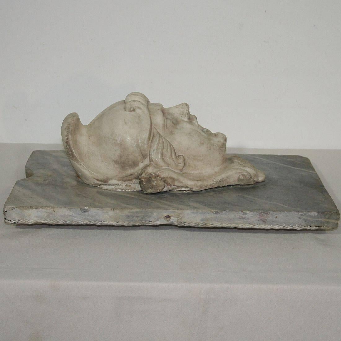 Italian 17th-18th Century Marble Fountain Head 1
