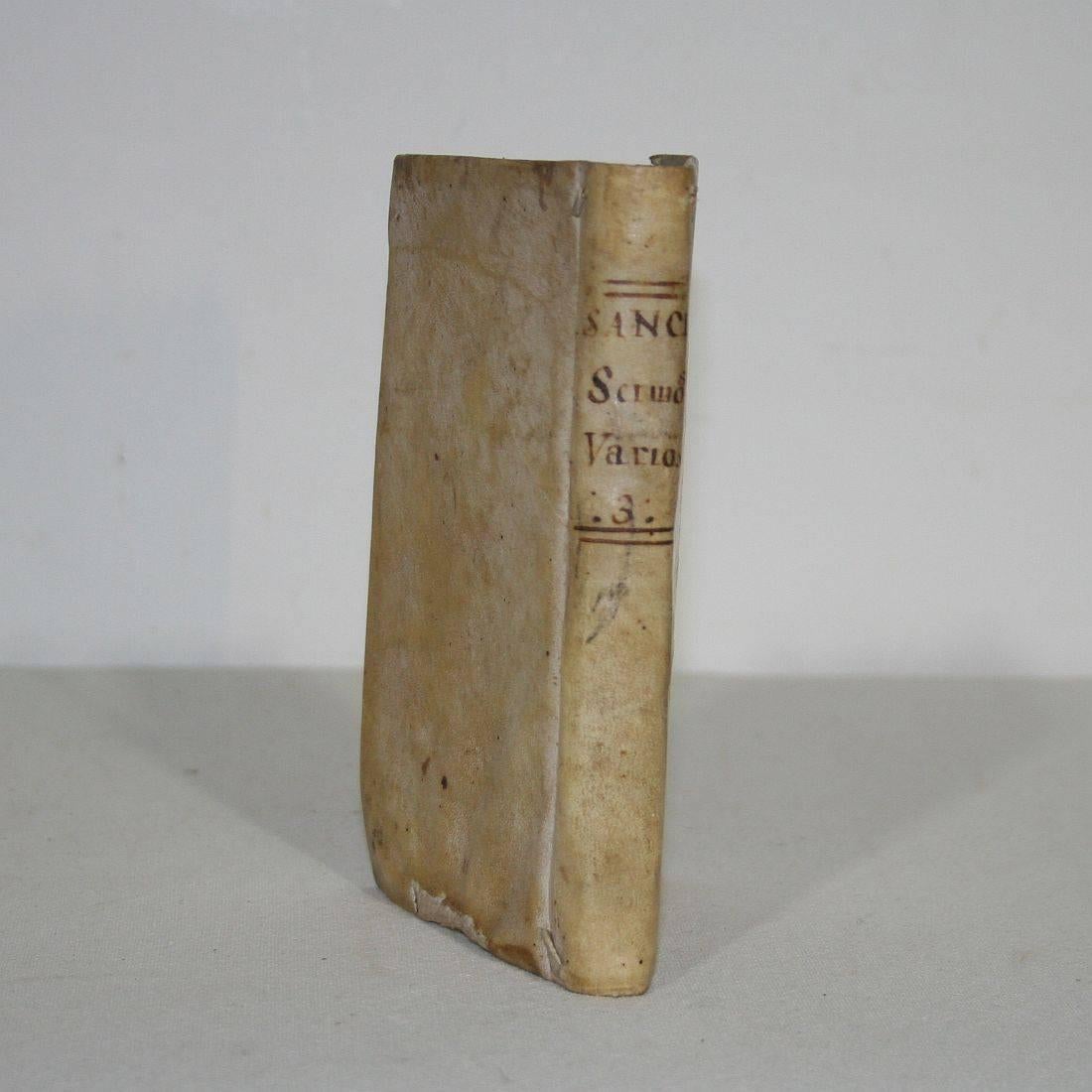 Great Collection of Five Italian/Spanish 18th Century Weathered Vellum Books 2