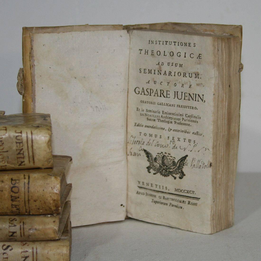 Great Collection of Five Italian/Spanish 18th Century Weathered Vellum Books 3