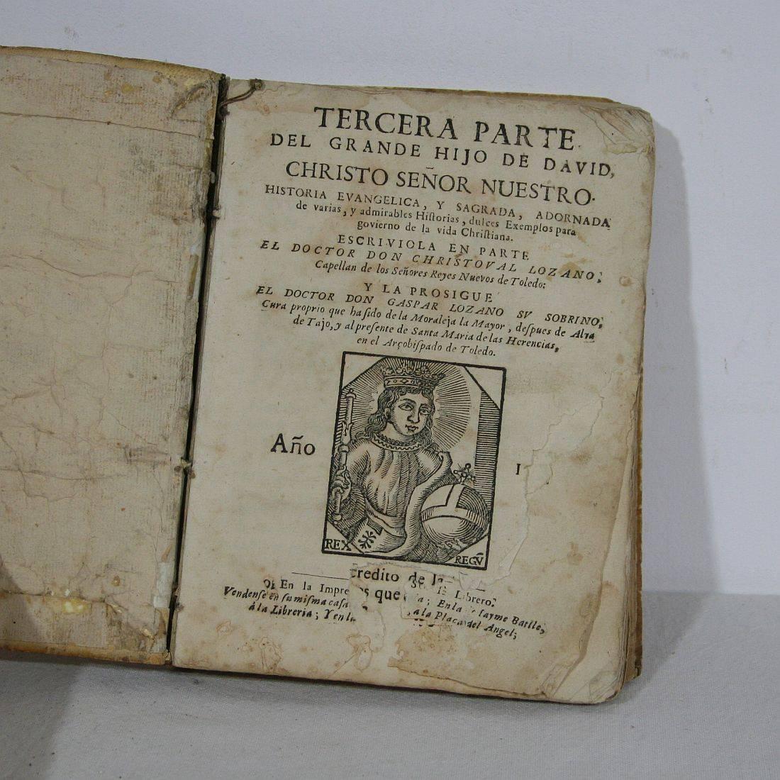 Great Collection of Four Spanish 17th-18th Century Weathered Vellum Books 5