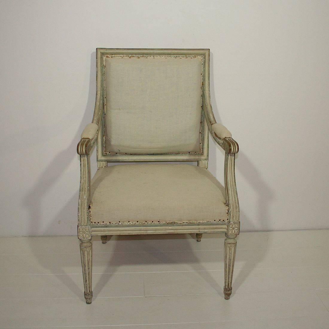 19th Century Pair of French Louis XVI Style Armchairs