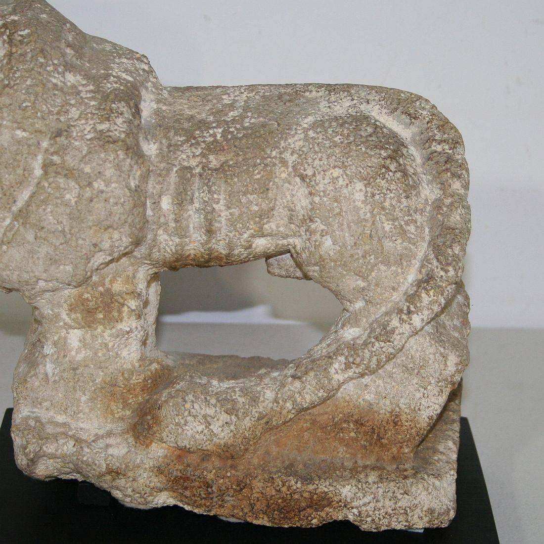 Primitive Italian Carved Stone Lion 3