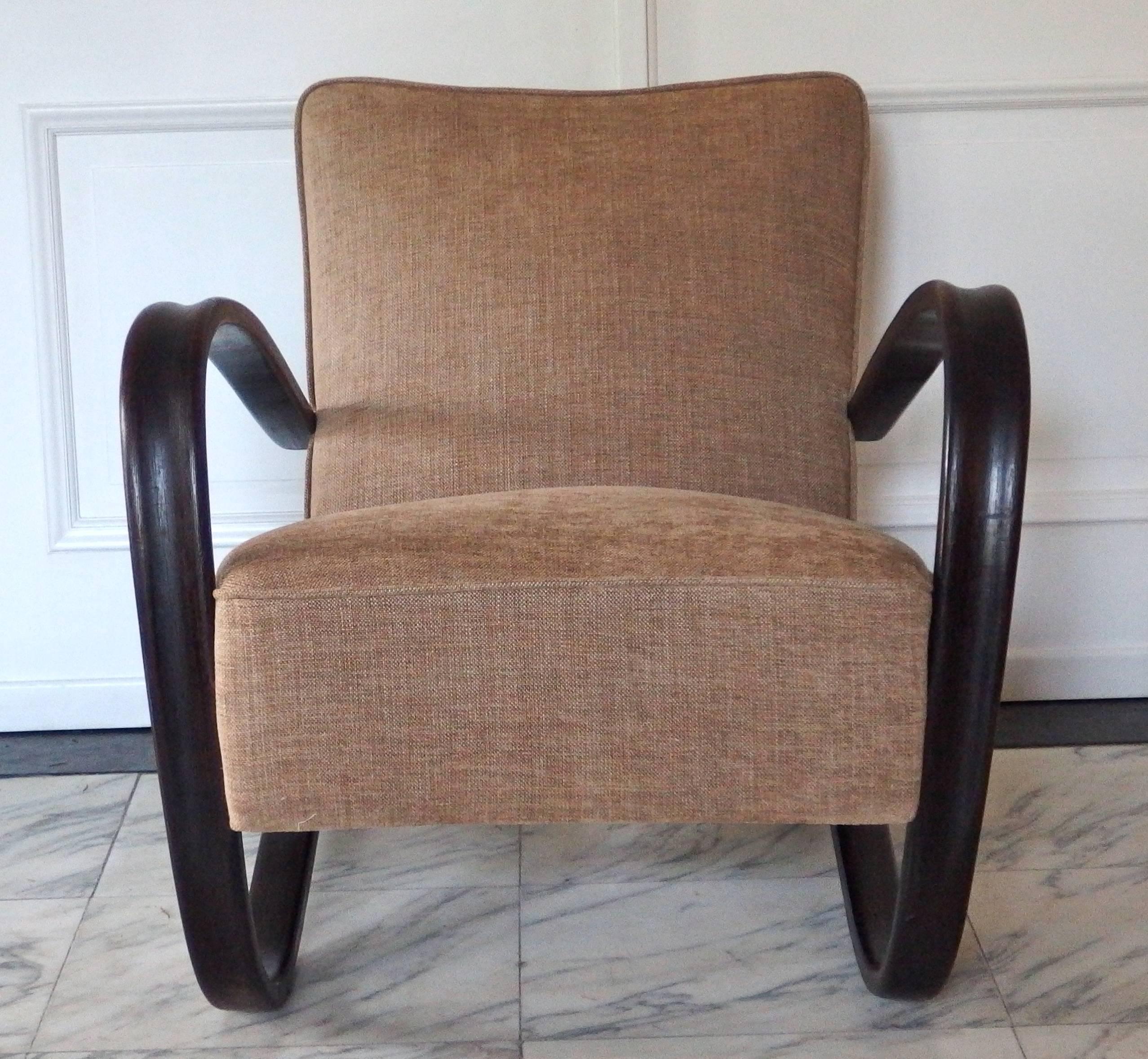 Czech Jindrich Halabala Lounge Chairs For Sale