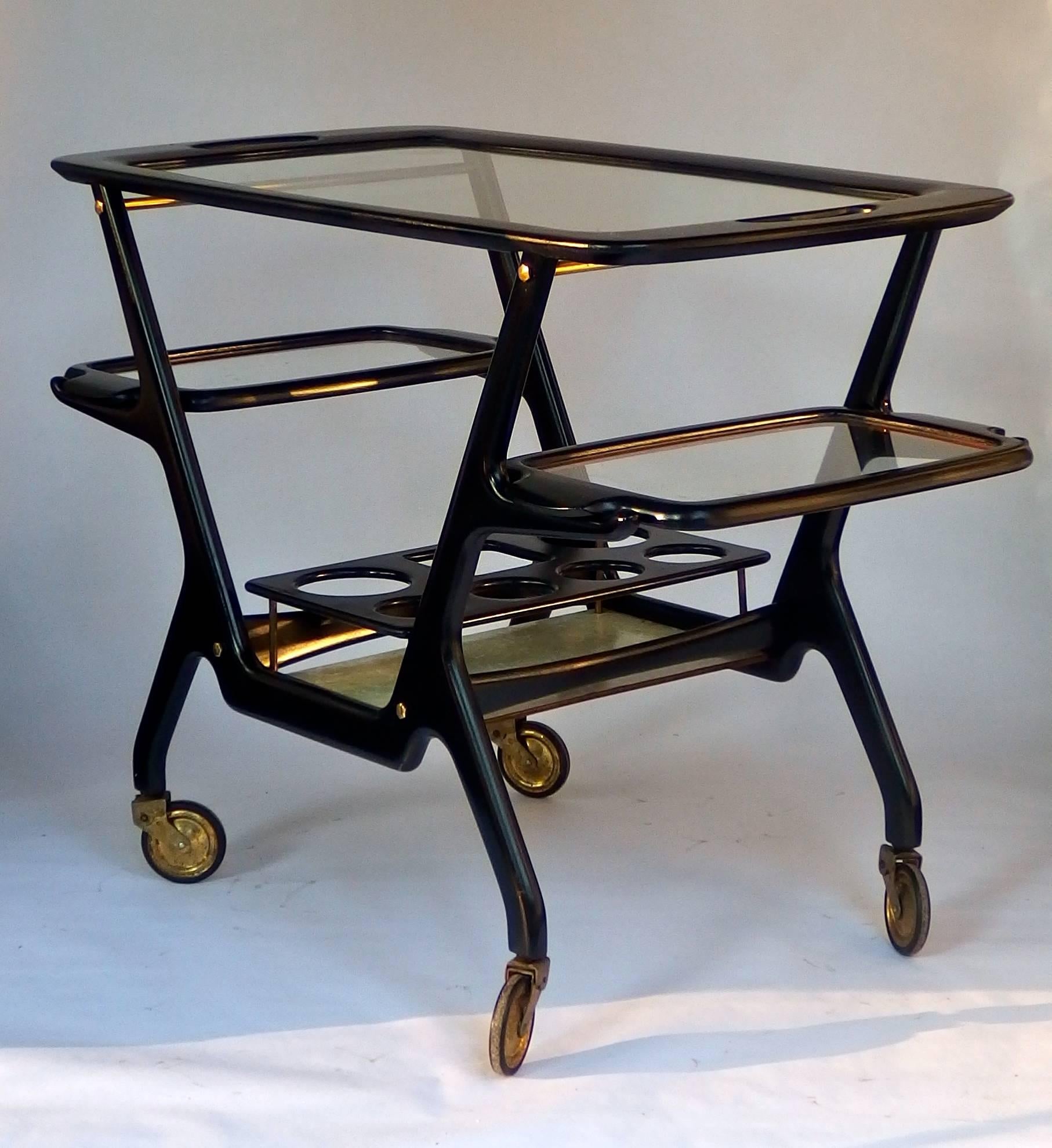 Mid-Century Modern Cesare Lacca Drinks Trolley or Bar Cart For Sale