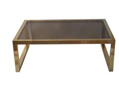 Coffee Tables Brass and Glass