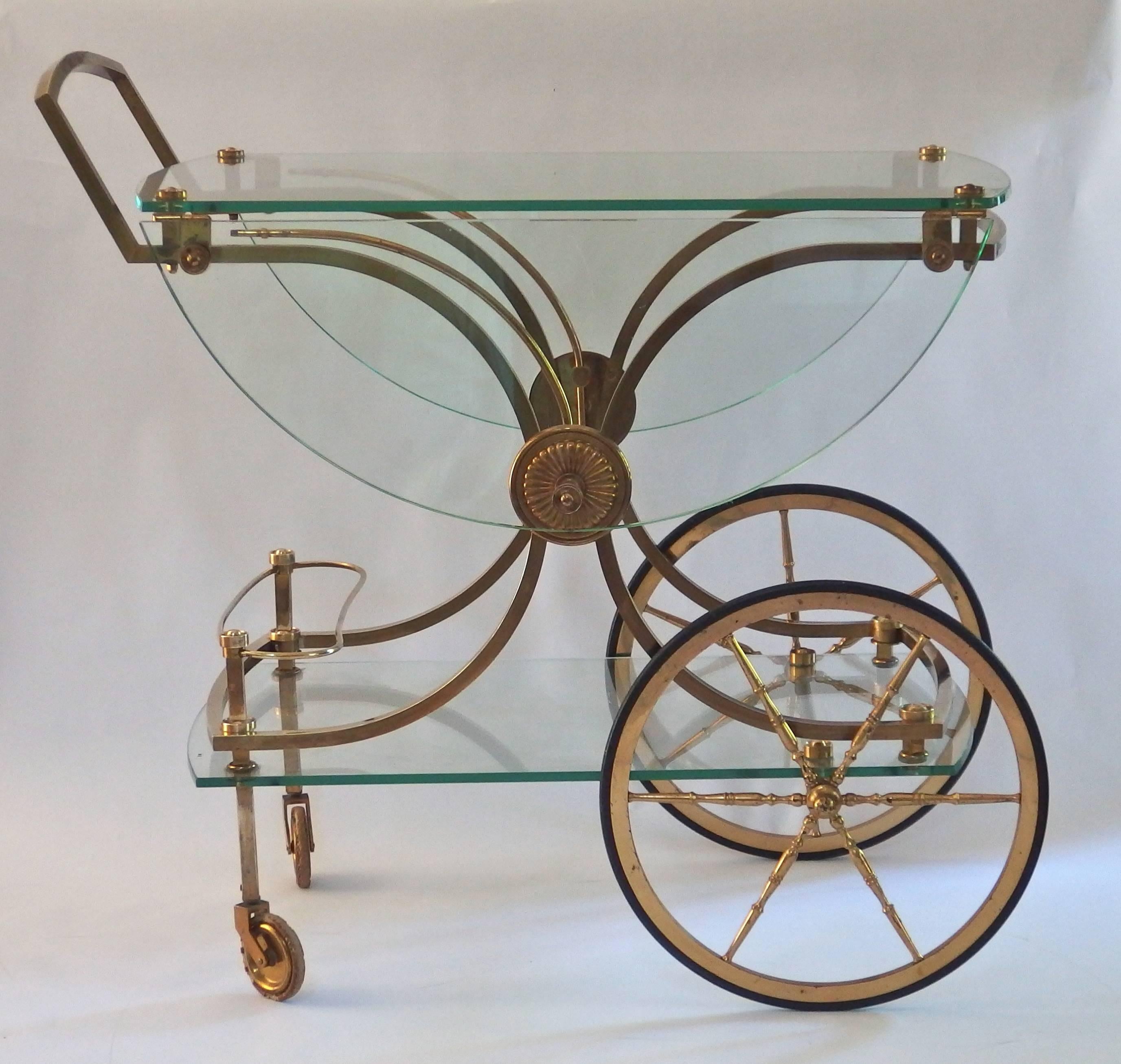Mid-Century Modern Bar Cart or Drinks Trolley, Maison Charles