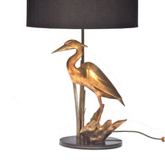 Brass Heron Table Lamp