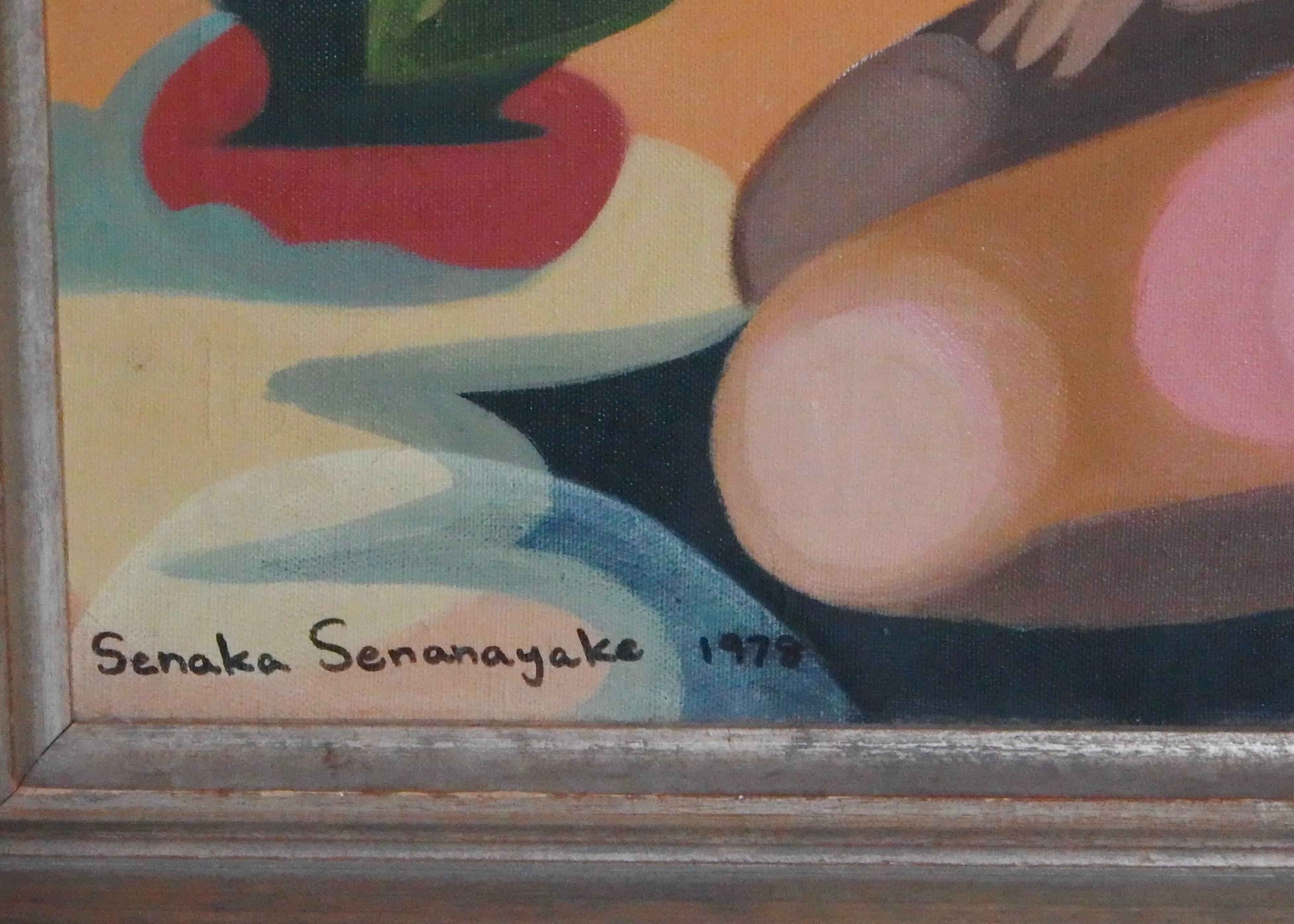 Sri Lankan Nude Bathing Ladies by Seneka Senanayake For Sale