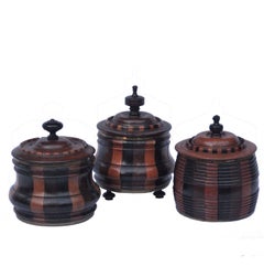 Three 18th Century Dutch Treen Tobacco Jars