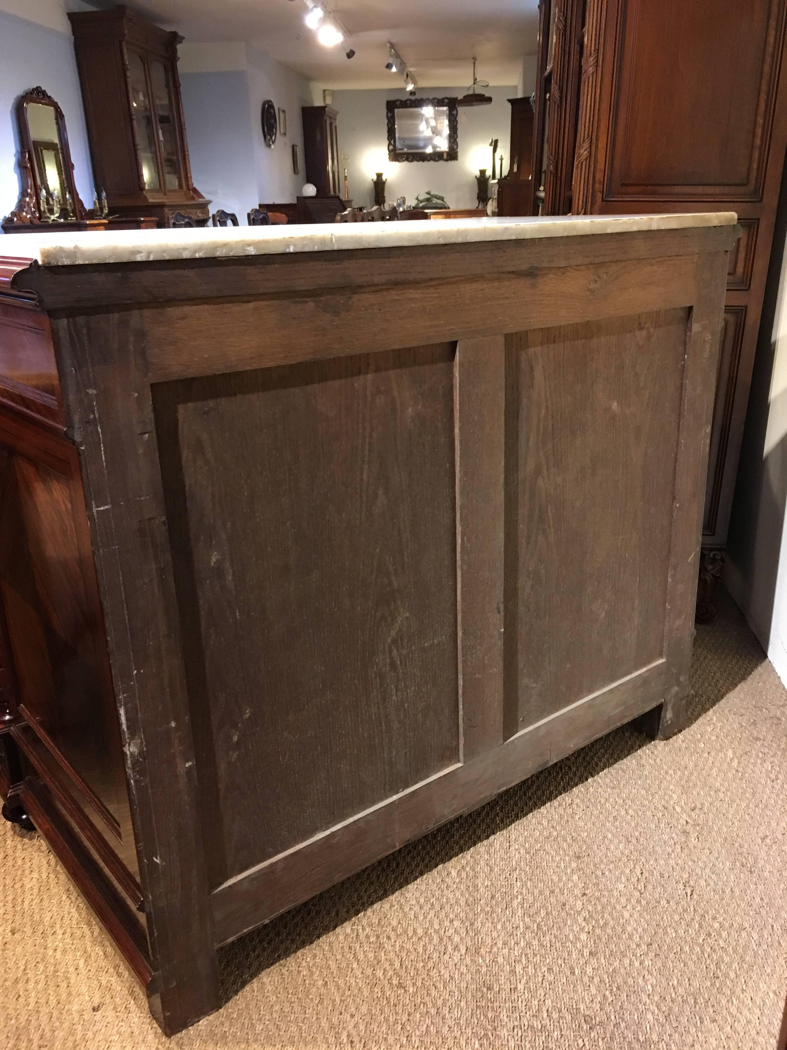 19th Century  Chest of Drawers French Marble Topped Commode