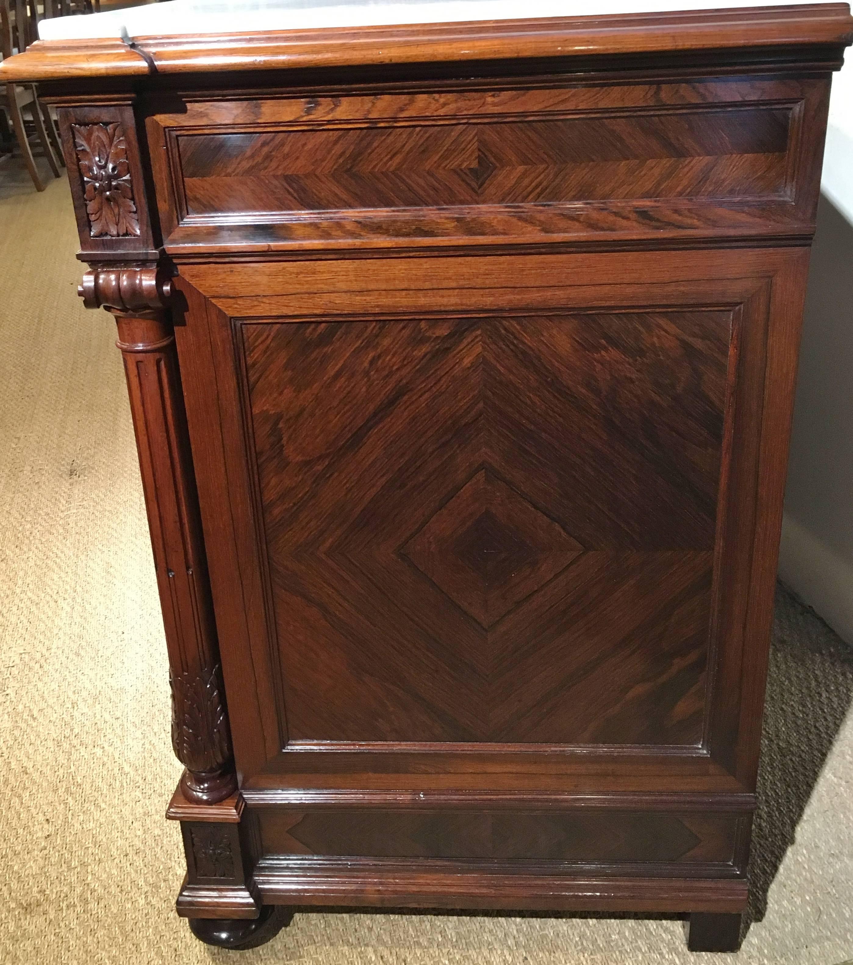  Chest of Drawers French Marble Topped Commode 4