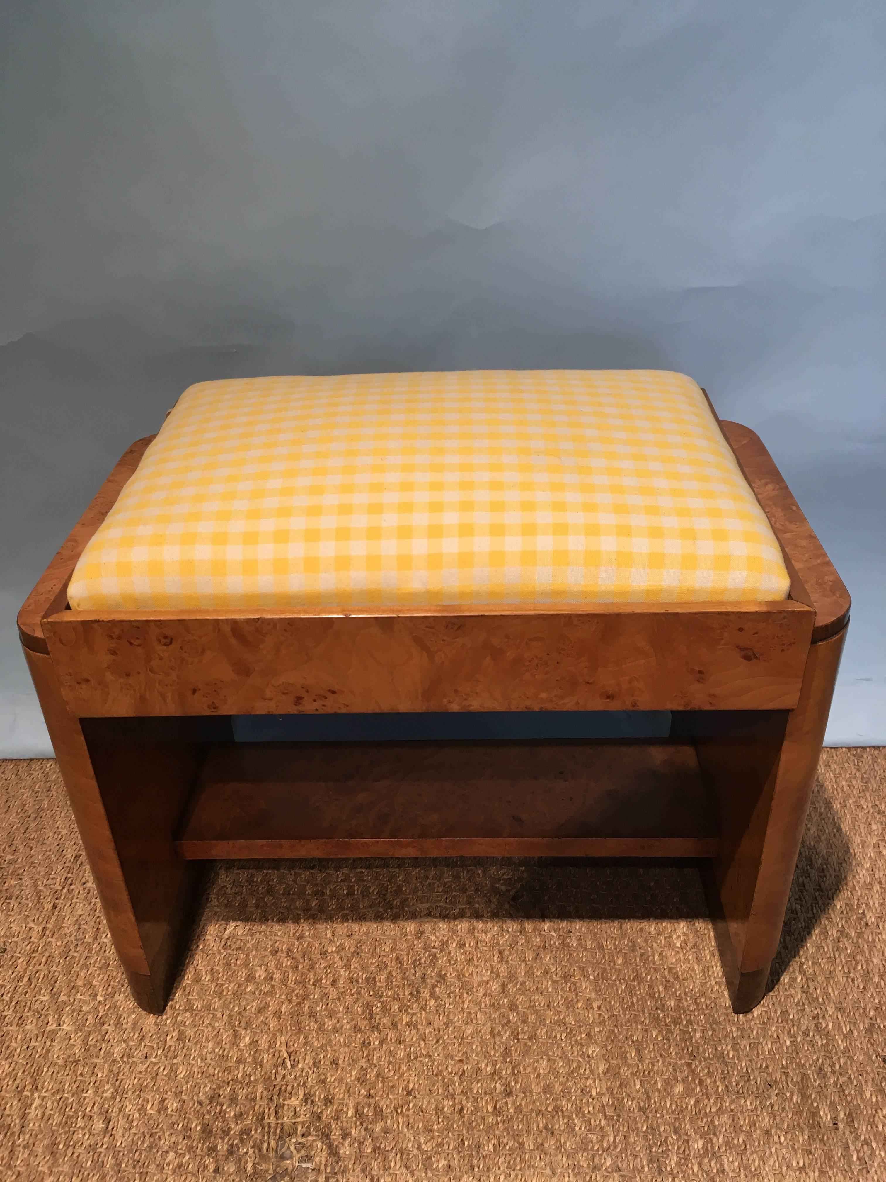 20th Century Art Deco Dressing Table Stool For Sale