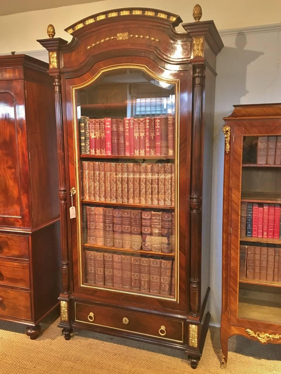 Burnished Bookcase Cabinet, Kingwood, circa 1880 For Sale