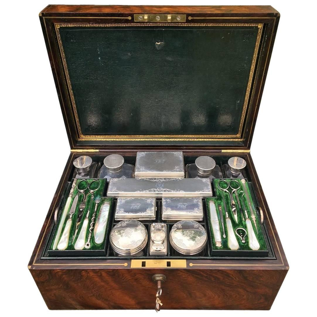 Vanity Case, London Maker, Early 19th Century For Sale