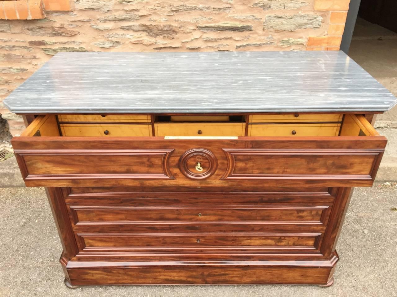19th Century Chest of Drawers, Secretaire, French, circa 1860