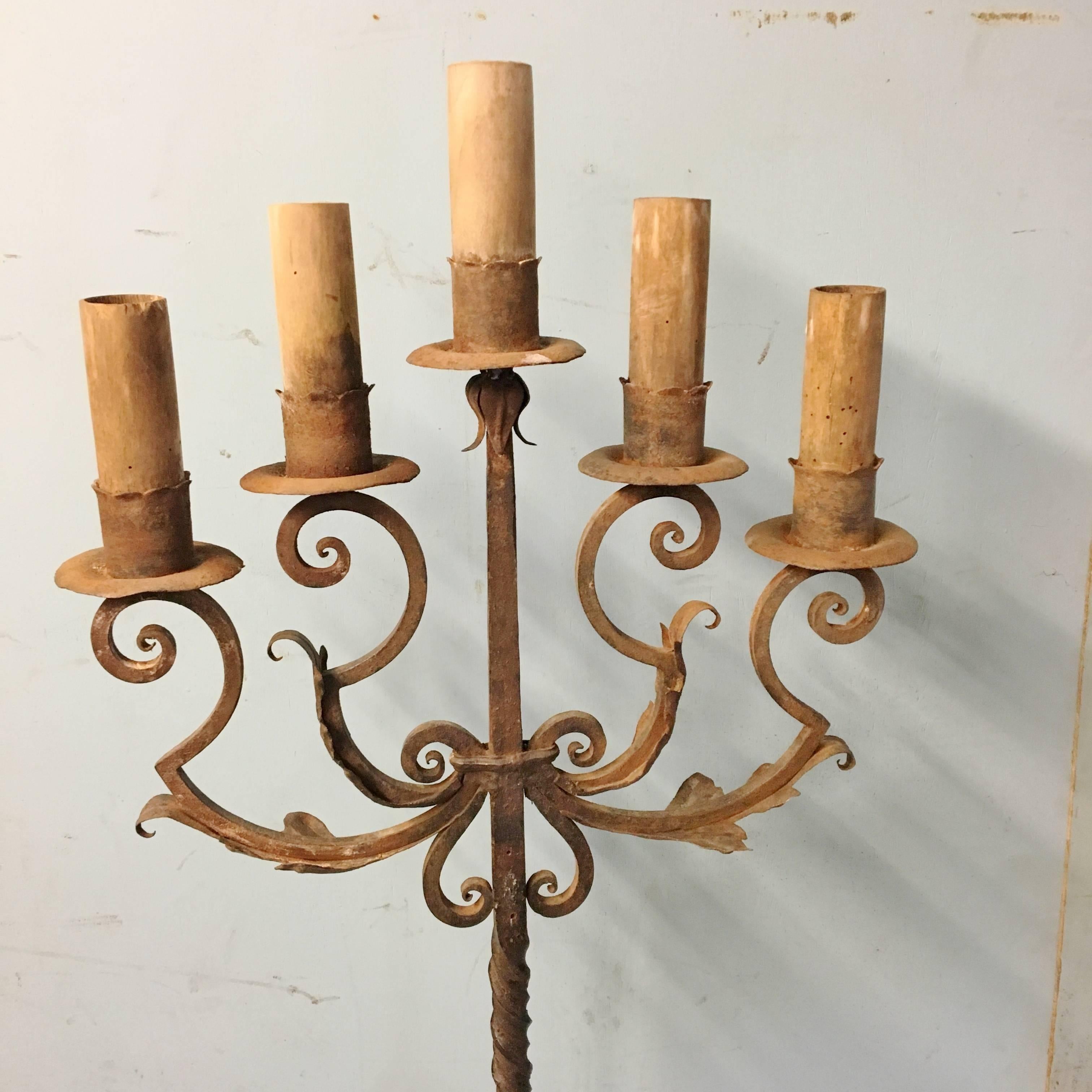 Arts and Crafts Early 20th Century Handmade Candelabra