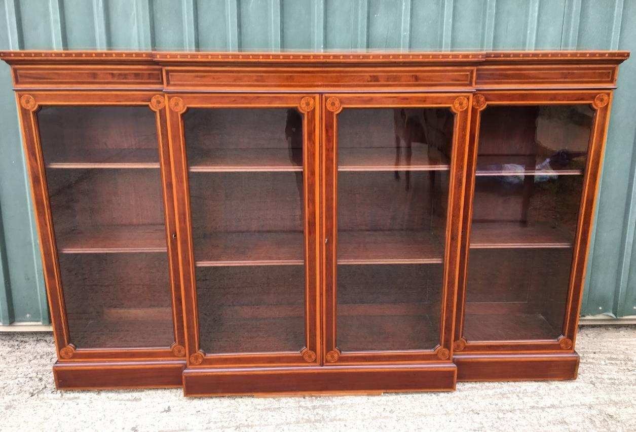 Mahogany  Bookcase. Side Cabinet, English  circa 1910