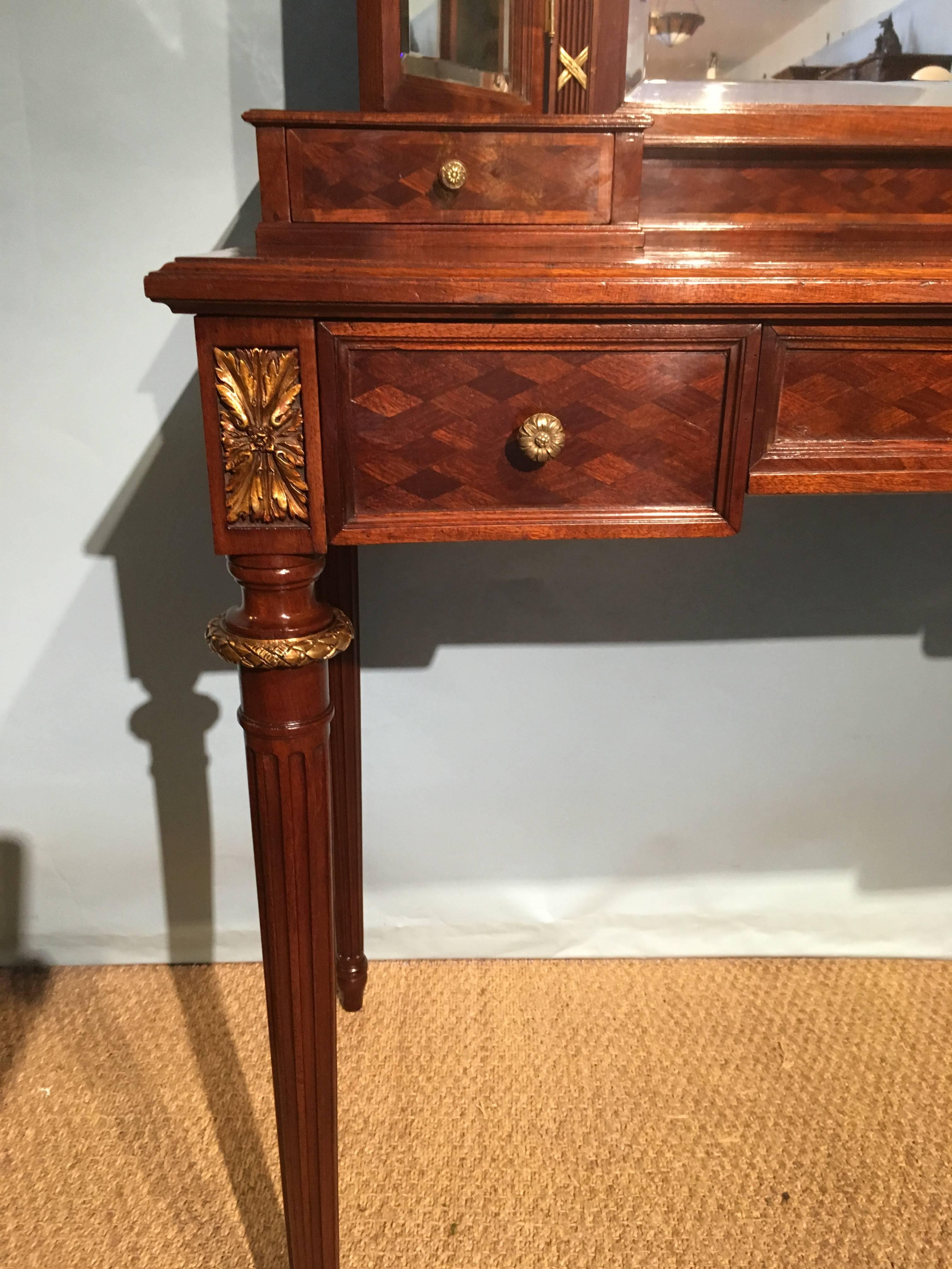 French Mahogany Dressing Table In Good Condition In Honiton, Devon
