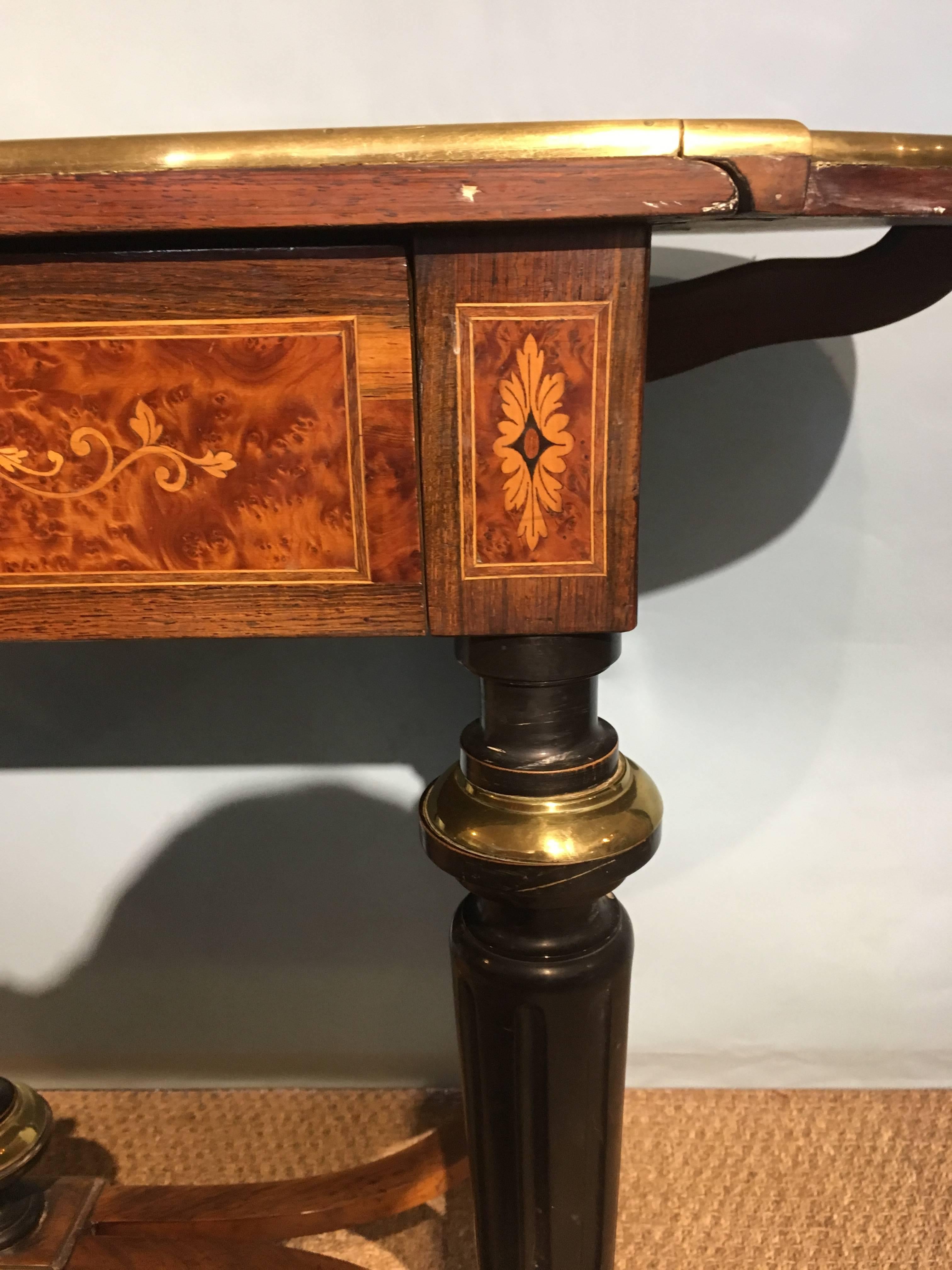 19th Century Napoleon III Inlaid Sofa Table