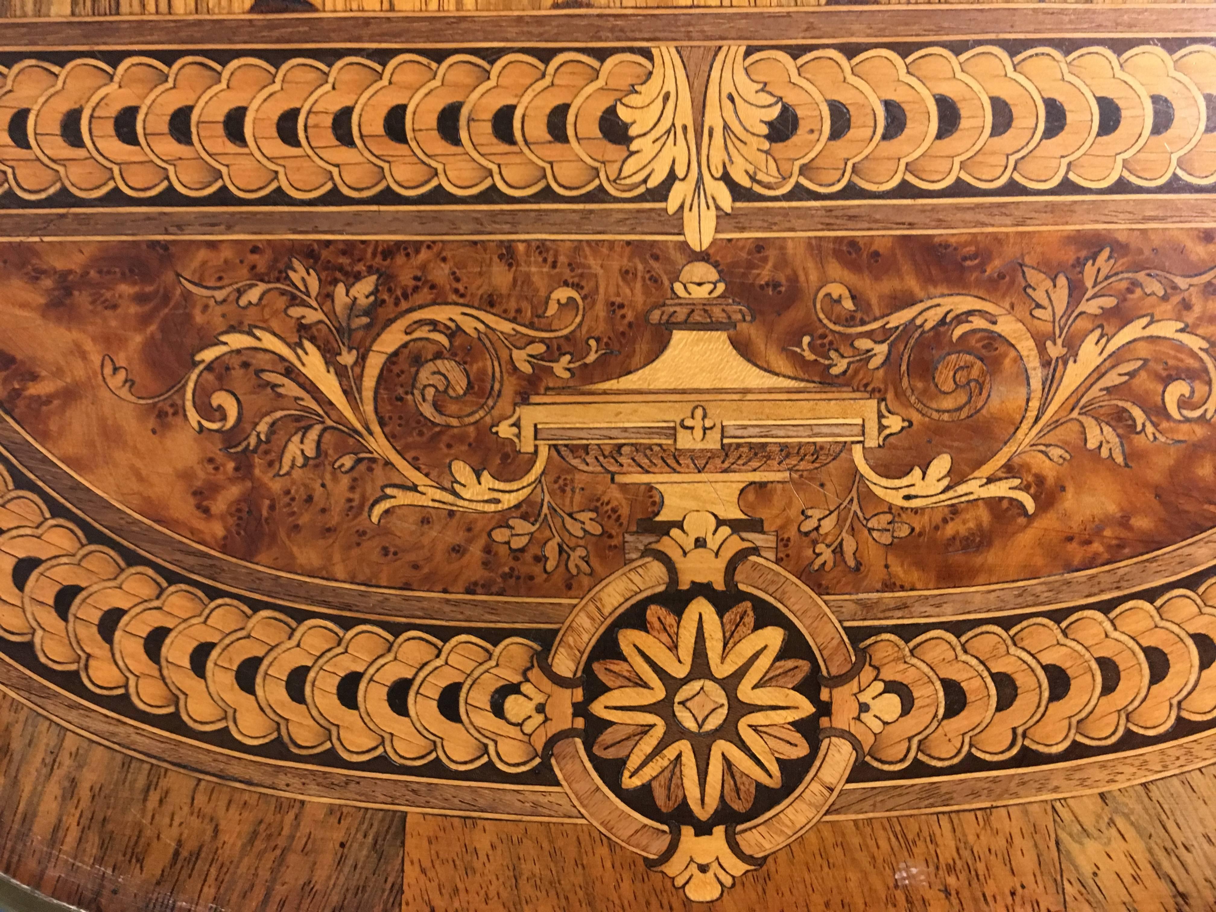 Napoleon III Inlaid Sofa Table 5