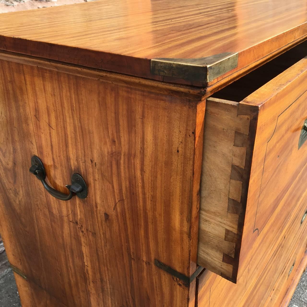 Hand-Crafted Mid-19th Century Camphor Wood Chest of Drawers For Sale